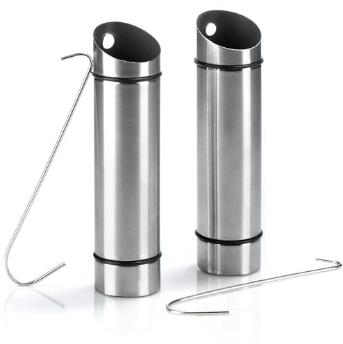 COM-FOUR® 2 humidificadores de aire de acero inoxidable - evaporador del calentador para acoplar al calentador - evaporador del radiador con dos ganchos en S (1x evaporador de acero inoxidable)