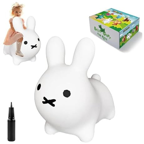 HotMax Bouncy Horse, Inflatable Bouncing Animals Hopper for Toddlers or Kids, Ride on Rubber Jumping Toys for Boy or Girl Birthday Gift(Rabbit)