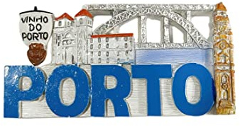 Portugal 3D Porto Fridge Magnet Souvenir Gift,Resin Handmade Porto Refrigerator Magnet Home & Kitchen Decoration Collection