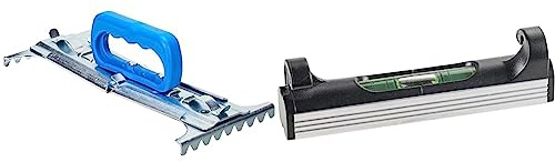 BGS 3231 | Fliesen-Tragegriff/Plattenheber | 300-500 mm & kwb Schnur-Wasserwaage für Richtschnüre/Maurerarbeiten und Pflaster-Arbeiten