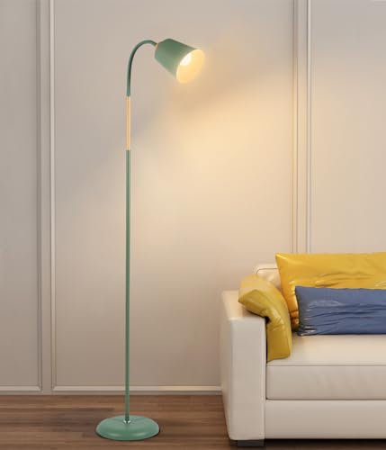 ANTENLICHT VILI | Leselampe Stehlampe E27 Fassung Max.60W Schwenkbare Stehlampe für Wohnzimmer Schlafzimmer Arbeitszimmer Stehleuchte Nordisch mit Höhe 159cm, Waldgrün (ohne Leuchtmittel)