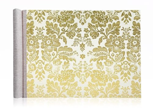 Klemmbinder Luxury Brokat Naturleinen, A4 QUER