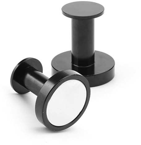 ZMDMAH 2 Pièces Crochet Magnetique,Crochets MagnéTiques,Crochet Aimanté pour MéTal,Porte,Barbecue,RéFrigéRateur,Casier,Crochet MagnéTique en NéOdyme pour Serviettes 36 Mm-Aimants Puissants-30 KG