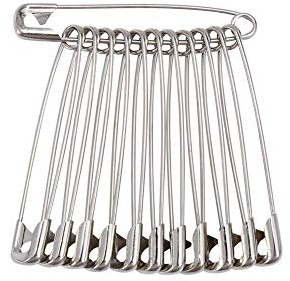 ZYWQ Spille da Balia, 60 Pezzi Grandi Spille di Sicurezza, Resistenti in Acciaio Nichelato Antiruggine, Misura 4, 55 mm