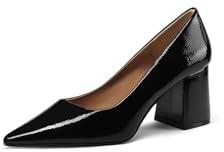 QUEEN HELENA Décolleté con Tacco Medio Scarpe Eleganti Donna ZM10014 (Nero, Sistema Taglie Calzature EU, Adulto, Donna, Numero, Media, 38)