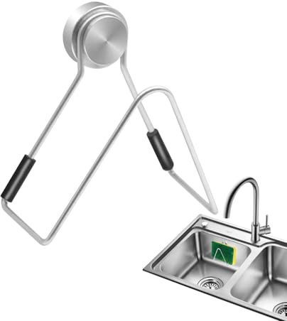 Liakyunf Soporte para Esponjas De Cocina,Organizador para Estropajos de Fregadero con Imán | Rack Organizador de Secado Rápido en Acero Inoxidable para Viviendas de Alquiler Hogares Hoteles Paños