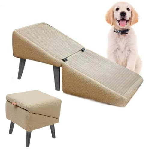 New Rampa para Perros, Pasos De Perro Plegables, Escaleras De Perros Y Escalones para El Sofá De La Cama, Taburete Portátil para Perro Medianos Pequeños, Sin Deslizamiento