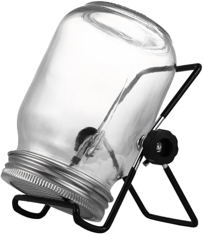 BCOATH Germinazione Indoor con Barattolo Coperchio Rete in Acciaio Resistente e Supporto Nero Kit Completo per Coltivare Germogli in Casa per Fagioli Lenticchie e Altri Semi