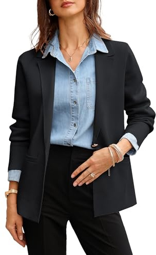 GRACE KARIN Cardigan élégant et décontracté pour femme - Manches longues - Avec boutons et poches