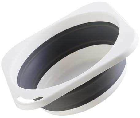 TOYANDONA Bassine Pliable Multifonction Gris Moyen, Lavabo Portable pour Visage et Lavage des Vêtements, Bassine à Légumes Légère et Compacte, pour Camping, la Cuisine et Soins des Pieds