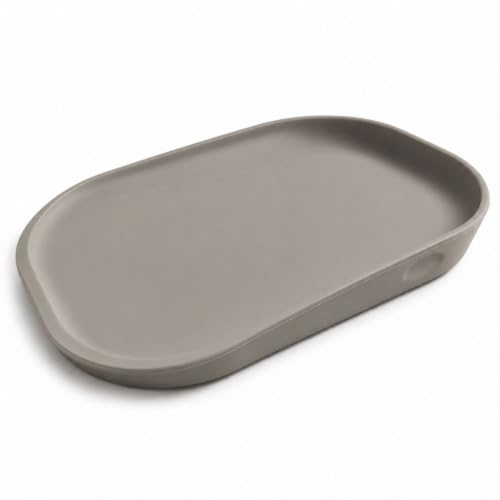 BATHBY | Cambiador Bebé de Espuma PU Suave y Lavable, Cambiador para Pañales con Bordes Elevados, Ligero, Acolchado e Impermeable, Fácil de Limpiar, para Cómoda, Baño o Habitación Infantil (Marrón)