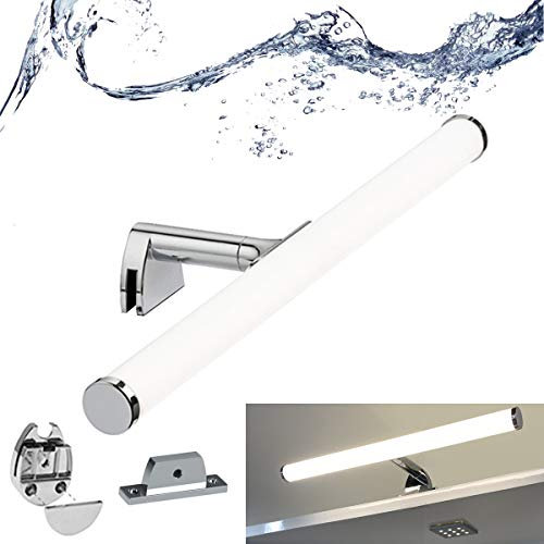 BarcelonaLED - Lampada da bagno a specchio a LED, 7 W, 40 cm, impermeabile IP44, luce trucco bianca neutra 4000 K, per mobile o parete 3 in 1