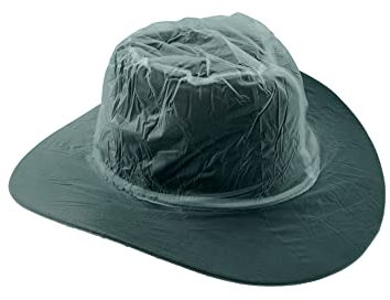 HAIBEIR Regenschutz PVC 2 Stück Klar Elastische Hut Abdeckung für Männer Frauen Western Sun Fedora Cowboy, Farblos