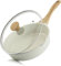 SENSARTE Padella Antiaderente in Ceramica 26 cm, con Coperchio, Compatibile con Induzione, Manico Ergonomico, Lavabile in Lavastoviglie