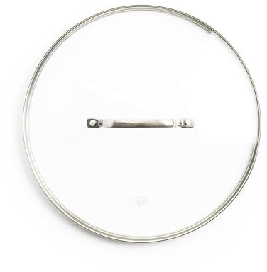 Blue Diamond 17,8 cm Universal-Deckel aus gehärtetem Glas, 100 °C, Edelstahlgriff, transparent