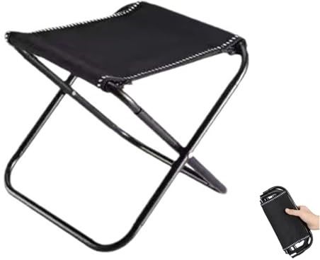 Vastsea Taburete Plegable Portátil, Mini Sillas Camping Plegable de Aluminio, Taburete Plegable con Bolsa, Taburete Plegable para Camping, Ligero, Pesca, Viajes, Senderismo, jardín