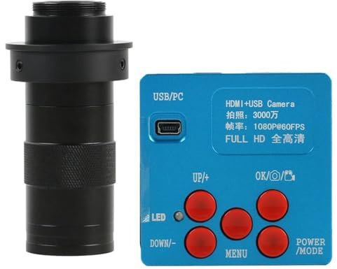 Mikroskop tillbehörssats digital 1080P 2K 30MP industrivideo HDMI mikroskop kamera med 130X 40mm Zoom C monteringslins för PCB reparation lödning mikroskop diabilder