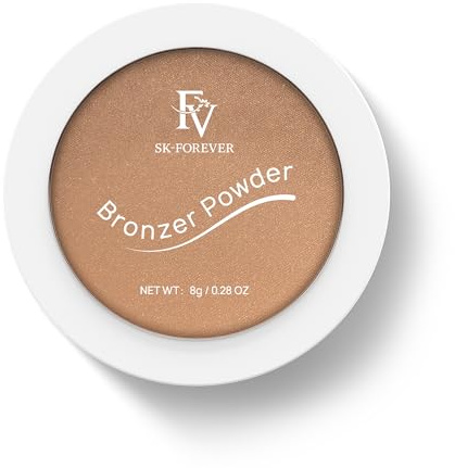FV Natural Bronzer Puder, Langanhaltend & Wasserfest, Glow Bronzing Powder, Sonnengeküsste Bräune, Talc-Free (03 Deep Bronzer, 8g)