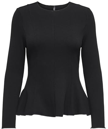 ONLY Onlkenya L/S Peplum Top Jrs, Nero, S
