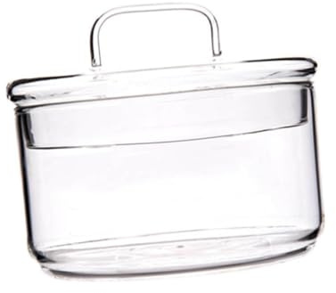 DECORNIJIA Ciotola Insalata in Vetro Trasparente Resistente al Calore con Scodella Dessert e Frutta per Servire Insalate Snack e Piatti Caldi Facile da e AntiGraffio