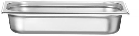 HENDI Gastronormbehälter, Temperaturbeständig von -40° bis 300°C, Heissluftöfen-Kühl- und Tiefkühlschränken-Chafing Dishes-Bain Marie, 2,5L, GN 1/3, 325x176x(H)65mm, Edelstahl