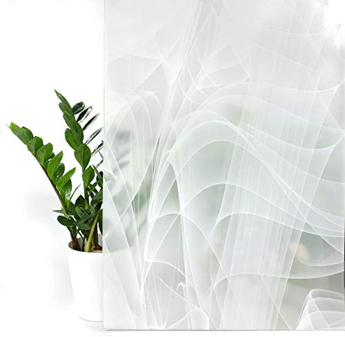 DecoMeister Pellicola Statica per Finestre 45x240 cm - Pellicola per Vetri Decorativa in PVC Perdita di Luce e Senza Colla - Facile da Applicare per Finestra e Cabina Doccia - Murano