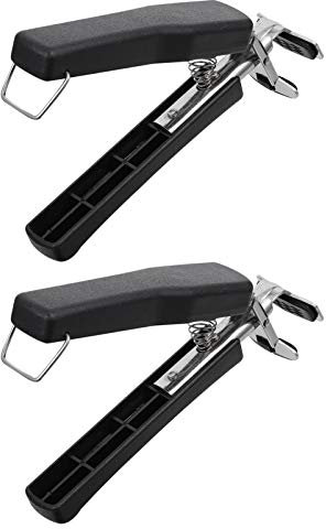 Hemoton 2pcs Plate Gripper Anti- Scalding Hot Bowl Dish Plate Gripper Clips Tongs Clamp Holder Air Fryer Pans Gripper for Microwave Toaster Oven Steamer