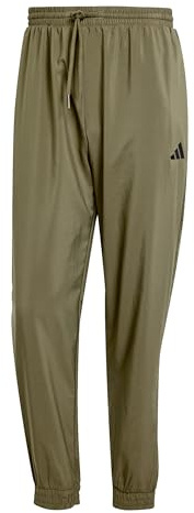 Adidas Herren Essentials SMALL Logo Stanford Pant Elasticated, Olive Strata/Black, L