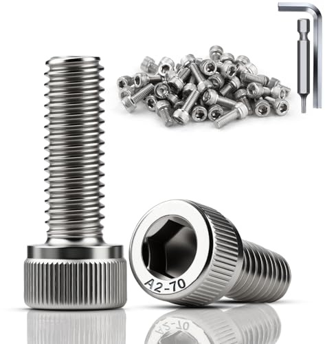 TXXATX 120 Stück Zylinderkopfschrauben M4x16 mm Schrauben Edelstahl A2 V2A DIN 912 Sechskantschrauben Zylinderschrauben mit Innensechskant Vollgewinde Inbusschrauben für Mechanische Möbelreparatur