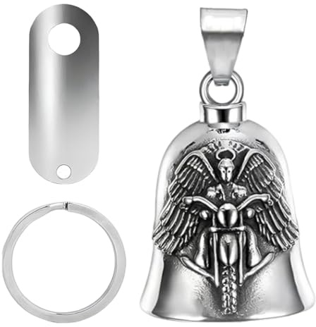 1 Pieza Llavero Moto Campana Guardiana,Anillo Colgante,Motocicletas, Vehículos Eléctricos, Bicicletas, Coches,Amuleto de Protección y Buena Suerte,campana moto amuleto