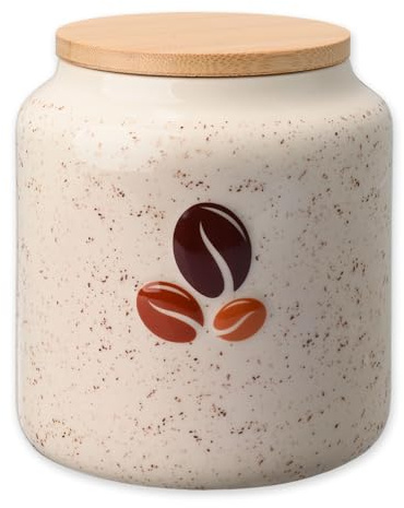 Miicol Keramik-Kaffeebehälter, Behälter für über Nacht eingeweichte Haferflocken mit Deckel, zur Aufbewahrung in der Küche für Kaffeebohnen, Tee, Mehl und mehr, spülmaschinenfest, leicht zu reinigen
