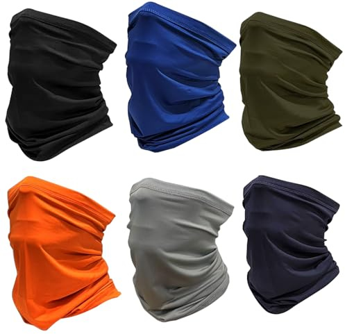 Golopatop Sciarpa tubolare multifunzione, in seta di ghiaccio, multifunzione, scaldacollo, scaldacollo, traspirante, resistente ai raggi UV, bandana per uomo e donna, Colore 15, Taglia unica
