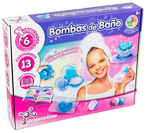 Science4you Pompe da Bagno per Bambini 6 7 8 9 10 11 12+ Anni - Crea le tue bombe da bagno - Giocattolo educativo e artigianale per bambini e ragazze