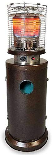 HKPLDE Acero Inoxidable Calefactor Terraza 48000-BTU Propano Líquido De Suelo Calentador Calentador De Mesa-marrón