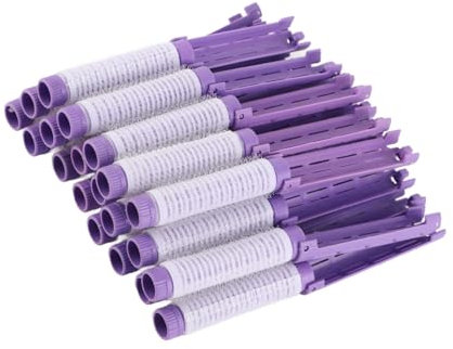 Sonew 20pcs Hair Perm Rods, Fluffy Perming Rods, Curler Hairdressing Tool Kit for Salon Barber Home (Purple)
