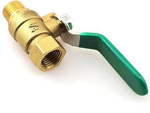 Válvula de bola de 1/4 pulgadas BLLNDX 1/4 pulgadas NPT compresor de aire válvula de latón mini hembra macho en línea interruptor de apagado de bola