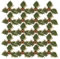 30 Pcs Artificial Holly Leaves with Berries Holly Leaves and Berries for Craft Christmas Decorations Flowers Holly Cake Decorations Wrapping Accessories Gift Wrap Accessories Gift Present Toppers