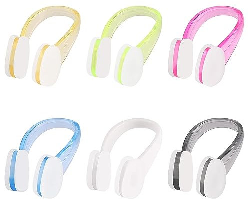 Thgtao Nasenklammer Schwimmen, 6 Stück Anti-Rutsch Nasenklammer, Nasenklammer Schwimmen Kinder, Nasenklammer für Erwachsene und Kinder Schwimmen Freitaucher und Anfänger