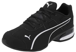 PUMA Unisex Tazon 7 Evo Road Running Shoe, Black White, 40.5 EU