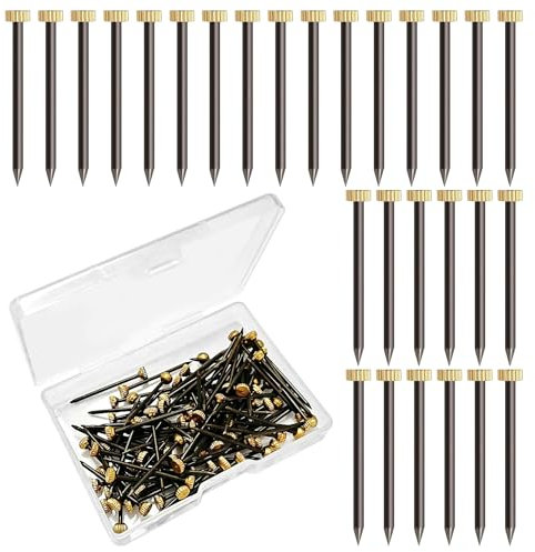 MEMOFYND 100 clous de cadre, clous à capuchon en cuivre, clous pour tableaux, clous pour accrocher des cadres, objets de cuisine, vêtements, artisanat, etc. (25 mm)