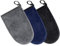 KinHwa Waschlappen Waschhandschuh Frottee Waschbar Abschminkhandschuh Mikrofaser Handschuh Gesicht Weich & Wiederverwendbar 15cm x 20cm 3 Stück