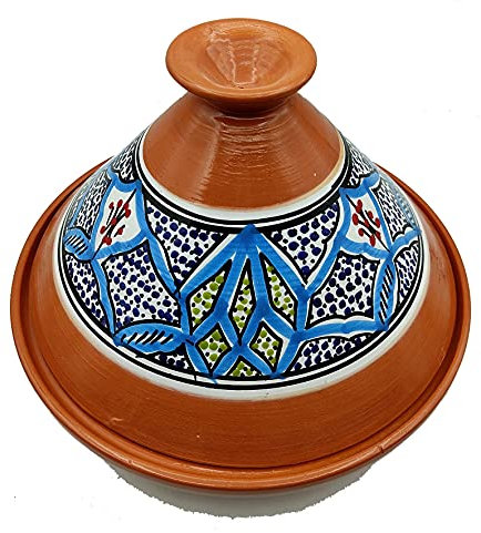 Tajine in Terracotta XL 32cm – Autentica Pentola Etnica Marocchina/Tunisina con Ebook Gratuito 0907211202