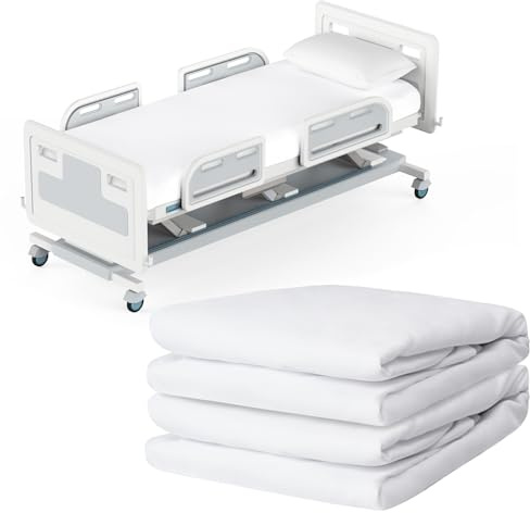 Hospital Bed Sheets 2 Pack, 36 x 80 x 9 Hospital Bed Fitted Sheets White