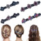 4 Piezas Pinzas Pelo para Mujer, Pinza de Pelo con Piedras de Cristal Brillante, Pinza de Pelo Trenzada, Pelo de Doble Capa Antideslizantes, pinzas para el pelo con diamantes de imitación
