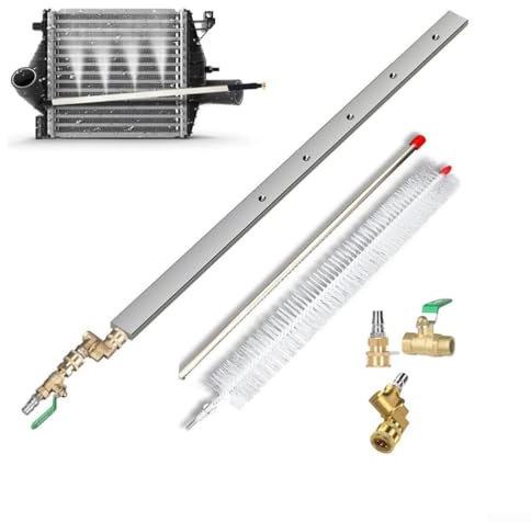 RSBFER Herramienta para Limpiar radiadores, Boquilla de Alta presión de 4500 PSI con Cepillo y acoplador rápido para automóviles, Camiones y maquinaria Pesada,120cm/47in