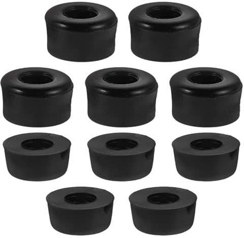 TOYANDONA Lot de 10 Bushings de Skateboard Noirs en Polyuréthane Coussins Amortisseurs pour Trucks Accessoires Anti-Chocs pour Rollers et Patins à roulettes Fixation Compatible pour Skate