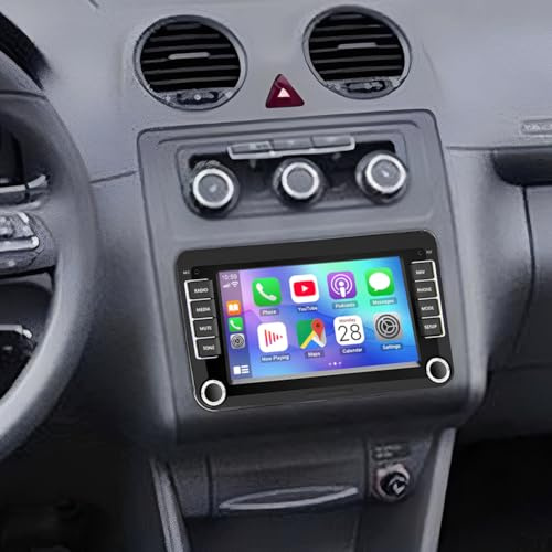 2+32G Android 13 Bilradio multimedia med trådlös CarPlay Android Auto för VW Caddy 2003-2018 2019 2020, 7 pekskärm stereo radio med GPS-navigering FM RDS Wi-FI Bluetooth