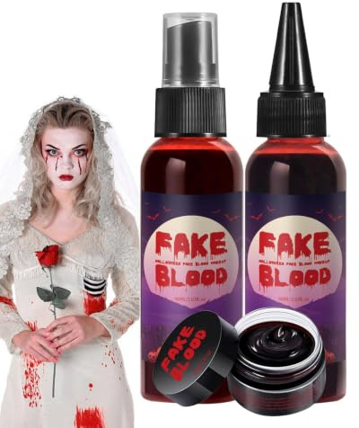Sangre Falsa 160ml Salpicadura Artificial Realista Lavable Y Portátil