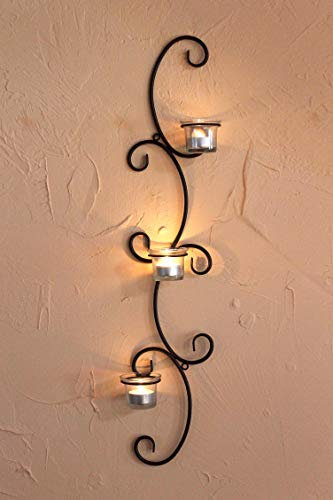 DanDiBo - Portalampada da parete in metallo nero Emma 68 cm