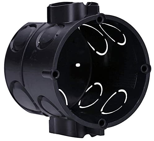 Voxura Unterputz-Gerätedose Schalterdose Verbindungsdose mit Stutzen Ø 60mm 62mm Tiefe tief UP M25 schwarz 100 Stück